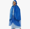 Medieval Fantasy Elegant Cape Sapphire Blue Lace Hood Adult  Victorian Costume