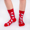 Good Luck Sock Canada Beaver Crew Socks Adult Shoe Size 5-9 Maple Leaf Red