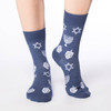 Good Luck Sock Hanukkah Star of David Crew Socks Adult Shoe Size 5-9 Menorah