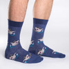 Good Luck Sock Shark Attack Crew Socks Adult Men King Shoe Size 13-17 Shark Week