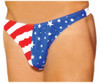 Captain USA 4th of July Stars and Stripes Men's American Thong Underwear O/S