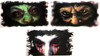 Creepy Window Decor Halloween Party Decoration Clings Sticker Set of 3