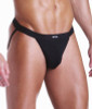 Hustler Fundies Men's Sexy Black Classic Jockstrap Underwear Undies M/L