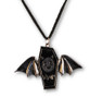 Vampire Coffin With Wings Necklace Bat Face Adult Costume Accessory Goth Jewelry