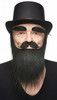 High Quality Black Mustache Beard Eyebrows Set 3M Self Adhesive Facial Hair Mens