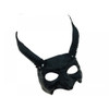 Black Horns Devil Half Mask Evil Demon Animal Adult Horns Mystical Creature