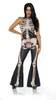 Bad To The Bone Disco Bell Bottom Skeleton Adult Women's Halloween Costume XS-XL