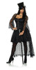 Immortal Witch Costume Gothic Vampire Black Lace Fancy Dress Womens SM-XL