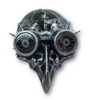 Silver Steampunk Crow Skull Birdman Masquerade Mask w Goggles Black Death Plague