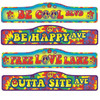 Groovy Hippie 4 Two Sided Street Signs Party Supply Cardstock Wall Decor