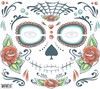 Tinsley Transfers DOD Sugar Skull Temporary Face Tattoos Halloween FX Makeup