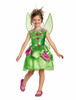 Disney Tinker Bell Fairy Classic Child Costume Dress & Wings Kids Girls XS-LG