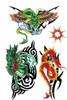 Lot Of 16 Dragon Assorted Temporary Tattoos Fake Body Art Halloween Makeup