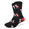 Good Luck Sock Canada Moose Crew Socks Adult Shoe Size 7-12 Canadian Flag Maple