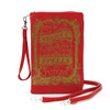 Book of Love Spells Red Clutch Bag Purse Wristlet Vintage Look Vinyl