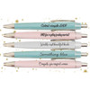 Bridal Quotes Pastel Gold Decorative Writing Pen Set Fun Club