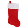 North Star 17" Traditional Plush Red with White Trim Hanging Christmas Stocking