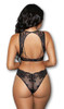 Be Wicked Davina Bodysuit Black Lace Teddy Sexy Lingerie Women's Size LG 12-14
