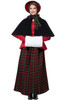 Victorian Inspired Holiday Caroler Woman Adult Women's Christmas Costume XS-XL