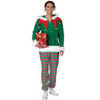 California Costumes Christmas Elf One Piece Hooded Fleece Jumpsuit Adult LG