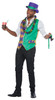 Mardi Gras Party Parade Vest & Hat Funny Adult Costume Kit SM-XL