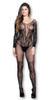 Be Wicked Luv Me Right Lace Bodystocking Fishnet Black Women's Lingerie OS