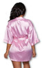 Be Wicked Getting Ready Robe Rose Pink Satin Short Womens Lingerie Plus 1X 18-22