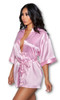 Be Wicked Getting Ready Robe Rose Pink Satin Short Women's Lingerie LARGE 12-14