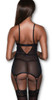 Be Wicked Jessica Black Strappy Garter Chemise Women's Lingerie X-LARGE 16-18