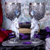 Nemesis Now Enchanted Hearts Love Goblets Twin Unicorn Silver Set Of 2