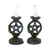 Nemesis Now Aged Pentagram Candlesticks Candle Holder 13.4cm Grey Resin