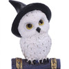 Nemesis Avian Spell White Owl Blue Spellbook 5" Figurine