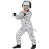 Kids Dalmatian Spotted Dog Hooded Jumpsuit & Tail Child Costume Spots LG 10-12