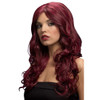 The Fever Wig Collection Nicole Red Cherry Wave Side Part Wig Heat Styleable