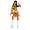 1970's Disco Chick Multicolor Go Go Mini Fancy Dress Women's Costume MEDIUM