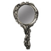 Alchemy Gothic Bat & Moon Hand Mirror Antiqued Silver Resin Gift New