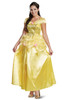 Deluxe Disney Belle Costume Dress Beauty N' The Beast Womens Yellow Princess