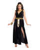 Exquisite Cleopatra Black Dress Roman Queen Goddess Costume Women's Plus 1X-2X