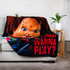 Silver Buffalo Child's Play Chucky Wanna Play? Fleece Throw Blanket 50" x 60"