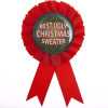 Best Ugly Christmas Sweater Award Ribbon Pin Party Gift Ugliest Accessory Xmas