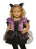 Deluxe Bat Witch Girls Kids Halloween Costume Infant Dress With Wings 18.5-23lbs