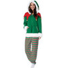 California Costumes Christmas Elf One Piece Hooded Fleece Jumpsuit Adult XL