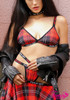 Fantasy Lingerie Vibes Line F*ck Off 2 Pcs Plaid Set Bralette Thong Women's S-M