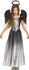 Onyx Angel Girl's Silver Black Gown Wings Halo Halloween Costume Child SM 4-6