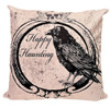 Fun World Happy Haunting Raven Pillow Cover Trend Halloween Decor 18" x 18" 1/PC