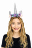 Fun World Unicorn Silver Shimmer Floral Headband Costume Accessory