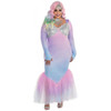 Mystical Mermaid Ombre Pastel Dress Women's Adult Halloween Costume XXL 18-20