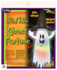 5' Color Changing Light-Up Ghost With Witch Hat Hanging Halloween Decoration