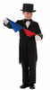 Black Magician Tailcoat Costume Jacket with Hidden Pocket Magic Scarves LG 12-14