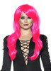 Underwraps Long Sassy Womens Adjustable Adult Costume Wig Hot Pink